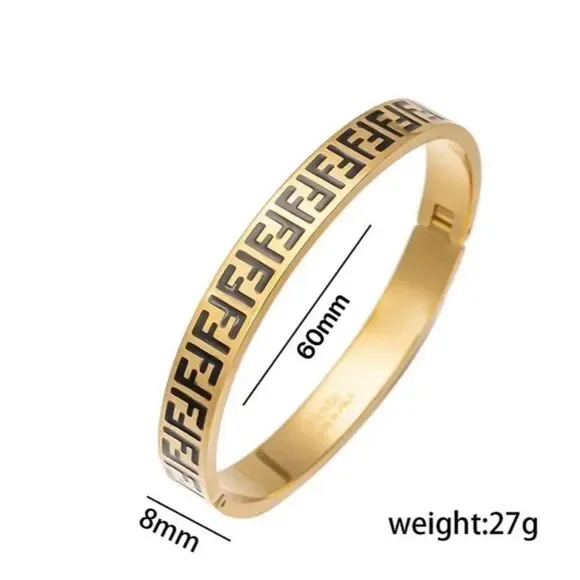 Gold Bracelet with Black Accents, beautiful design style. Perfect gift - Picture 2 of 6